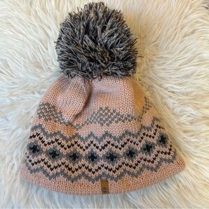 Timberland Women's Pom Pom Fair Isle Beanie Hat